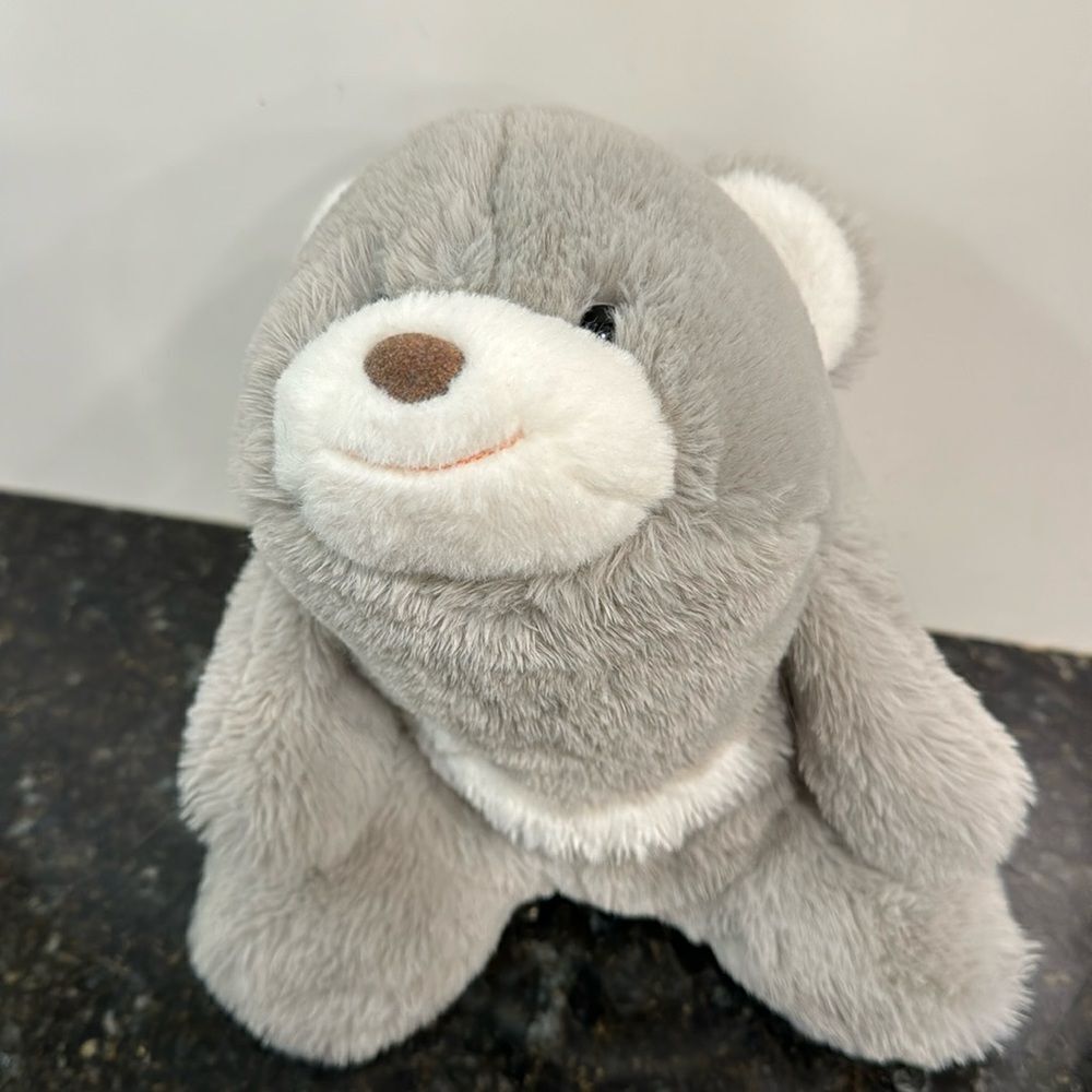 Gund Snuffles Bear Gray Stuffed Plush Grey White 6050369 Teddy Super Soft 10"
